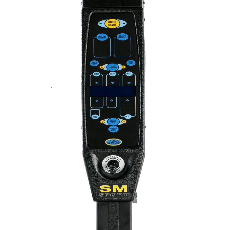 The VersaClimber sport screen allows to control every feature with the touch of a button