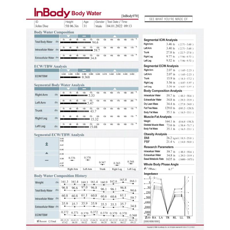 inbody 970 scale results sheet