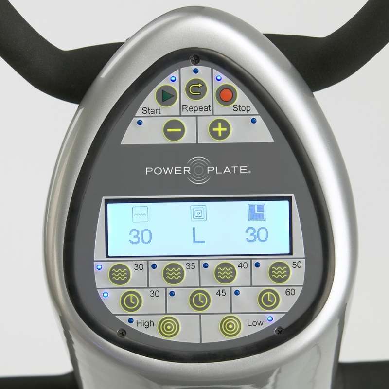 Power Platepro5 display allows to change the exercises and intensity 