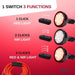 The target light comes with a one switch and 3 functions: 1 click for red light; 2 clicks near infrared light; 3 clicks for red and near infrared light